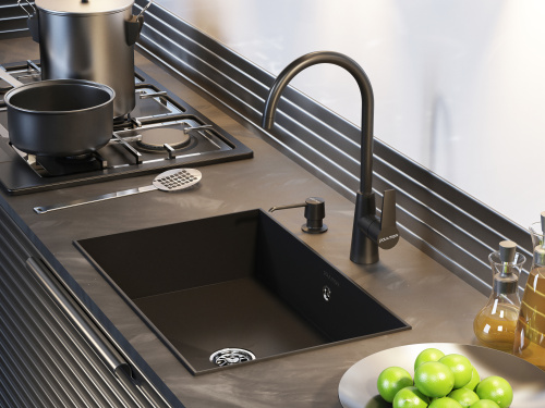 Смеситель для кухни Paulmark HOLSTEIN Ho212065-401 на раковину антрацит - фото 3